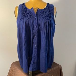 J. Crew Women’s sleeveless blue top(size 6)